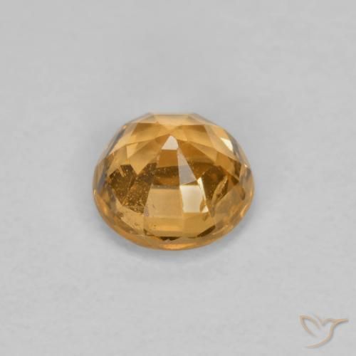 Hilo de espesartita Naranja medio natural de 0.52 ct, Redondo, VS
