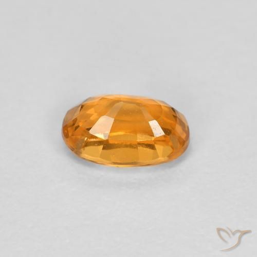 Hilo de espesartita Naranja albaricoque natural de 0.44 ct, Ovalada, VS
