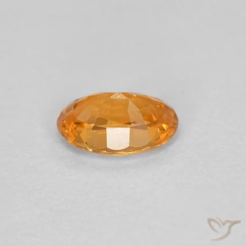 Hilo de espesartita Naranja albaricoque natural de 0.40 ct, Ovalada, VS