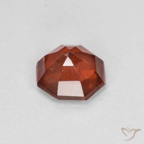 Hilo de espesartita Naranja oscuro natural de 1.21 ct, Corte Octágono / Esmeralda, SI