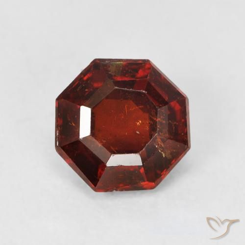 1.33ct Natural Rojo sangría Hilo de espesartita, corte esmeralda, SI