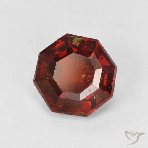 Hilo de espesartita Rojo sangría natural de 1.33 ct, Corte Octágono / Esmeralda, SI