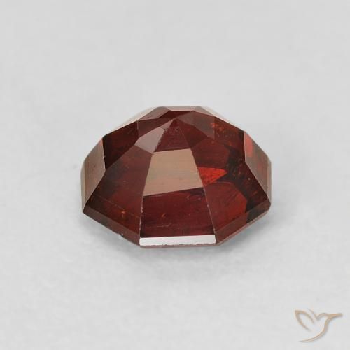 Hilo de espesartita Rojo sangría natural de 1.33 ct, Corte Octágono / Esmeralda, SI