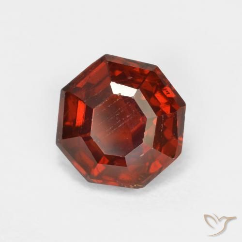 1.51ct Natural Rojo sangría Hilo de espesartita, corte esmeralda, VS-SI