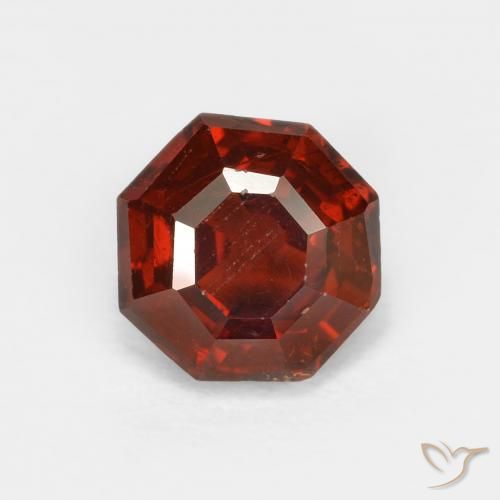 Hilo de espesartita Rojo sangría natural de 1.51 ct, Corte Octágono / Esmeralda, VS-SI