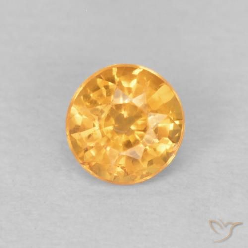 0.29ct Natural Naranja albaricoque Hilo de espesartita, Redondo, VS