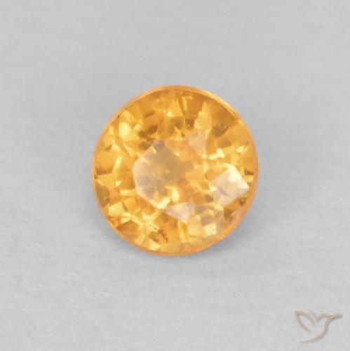 Hilo de espesartita Naranja albaricoque natural de 0.29 ct, Redondo, VS