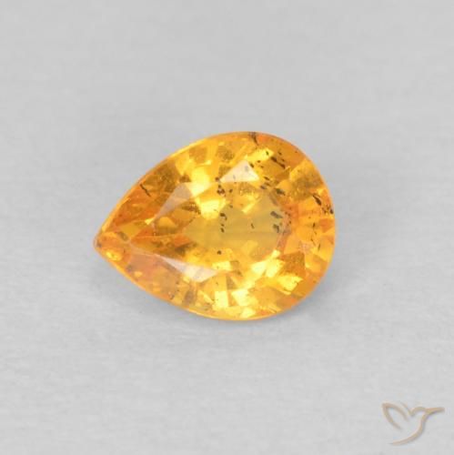 0.45ct Natural Naranja medio Hilo de espesartita, En forma de pera, VS