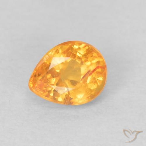 Hilo de espesartita Dorado naranja natural de 0.28 ct, En forma de pera, VS