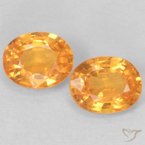 0.94ctw Natural Dorado naranja Hilo de espesartita, Ovalada, VS