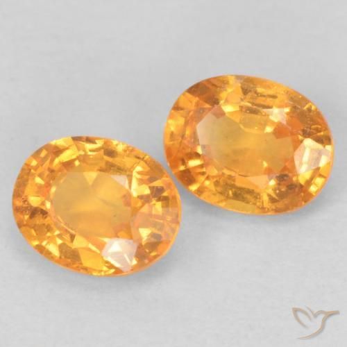 Gemas de Hilo de espesartita Dorado naranja natural de 0.94 ct, Ovalada, VS