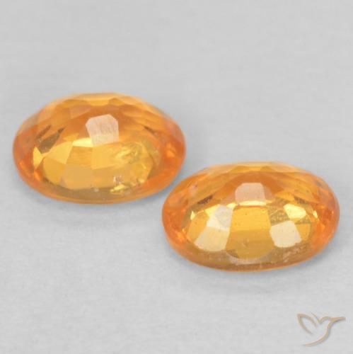Gemas de Hilo de espesartita Dorado naranja natural de 0.94 ct, Ovalada, VS