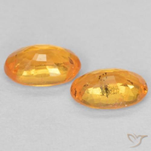 Gemas de Hilo de espesartita Dorado naranja natural de 0.63 ct, Ovalada, VS