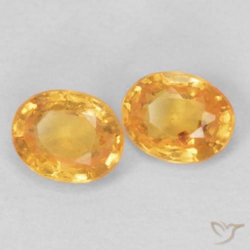 Gemas de Hilo de espesartita Naranja intenso natural de 0.47 ct, Ovalada, VS