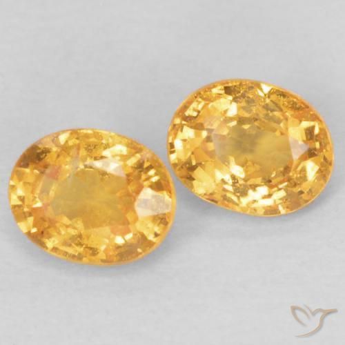 Gemas de Hilo de espesartita Naranja medio natural de 0.46 ct, Ovalada, VS