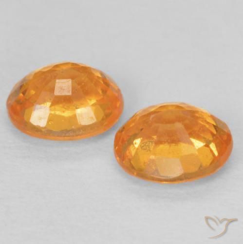 Gemas de Hilo de espesartita Naranja intenso natural de 1.05 ct, Ovalada, VS