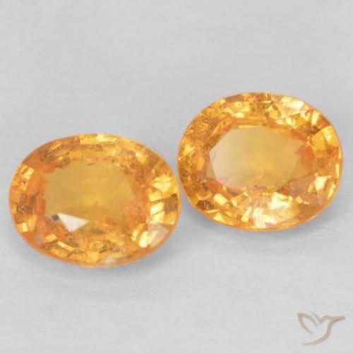 Gemas de Hilo de espesartita Naranja claro natural de 0.78 ct, Ovalada, VS