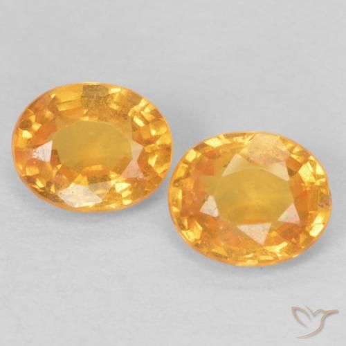 0.84ctw Natural Naranja medio Hilo de espesartita, Ovalada, VS