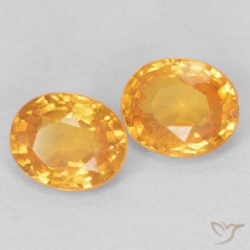 Gemas de Hilo de espesartita Naranja medio natural de 0.84 ct, Ovalada, VS