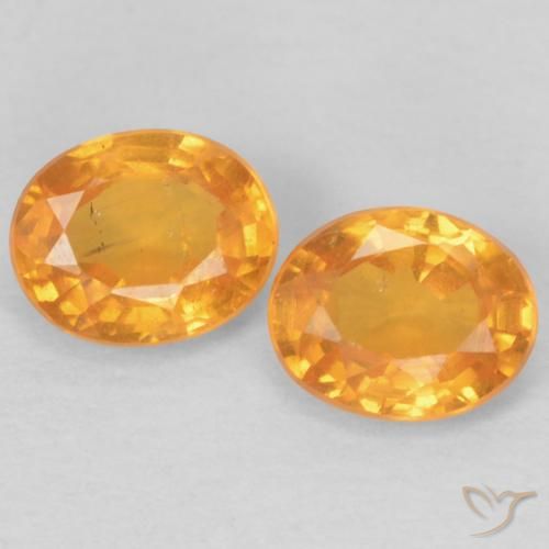 0.93ctw Natural Naranja medio Hilo de espesartita, Ovalada, VS