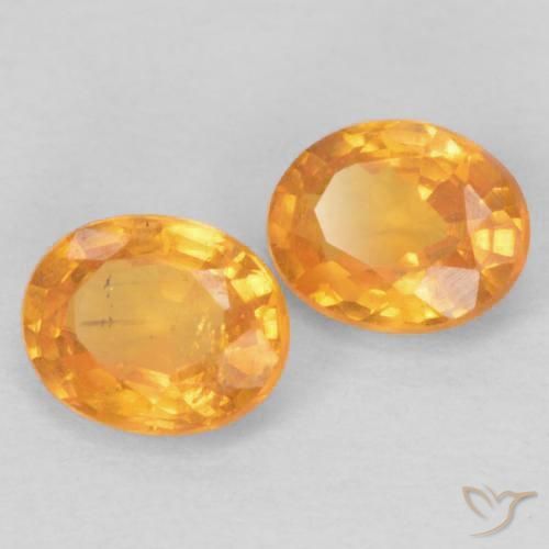 Gemas de Hilo de espesartita Naranja medio natural de 0.93 ct, Ovalada, VS