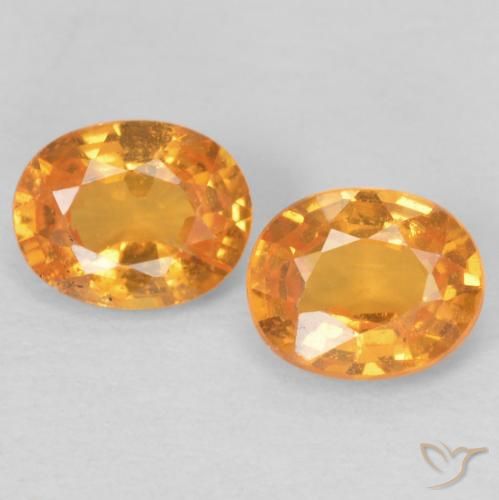 0.91ctw Natural Naranja claro Hilo de espesartita, Ovalada, VS