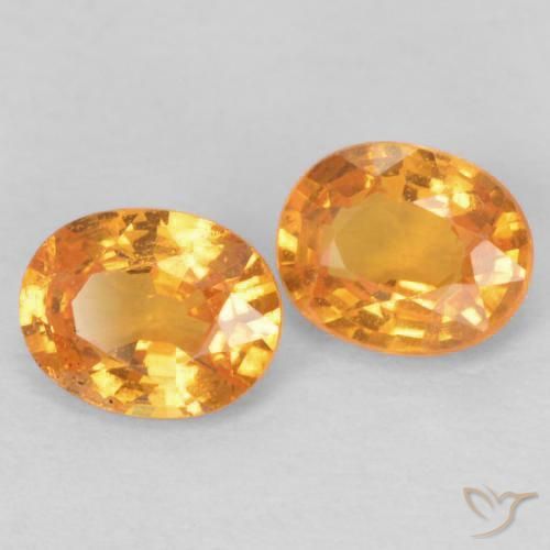 Gemas de Hilo de espesartita Naranja claro natural de 0.91 ct, Ovalada, VS