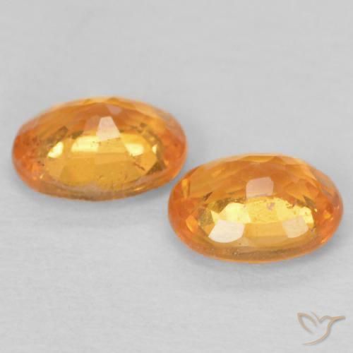 Gemas de Hilo de espesartita Naranja claro natural de 0.91 ct, Ovalada, VS