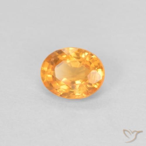 Hilo de espesartita Dorado naranja natural de 0.58 ct, Ovalada, VS