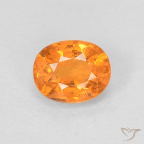 0.58ct Natural Naranja claro Hilo de espesartita, Ovalada, VS