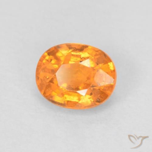 Hilo de espesartita Naranja claro natural de 0.58 ct, Ovalada, VS