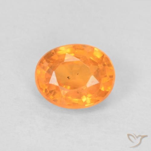 0.57ct Natural Naranja claro Hilo de espesartita, Ovalada, VVS-VS