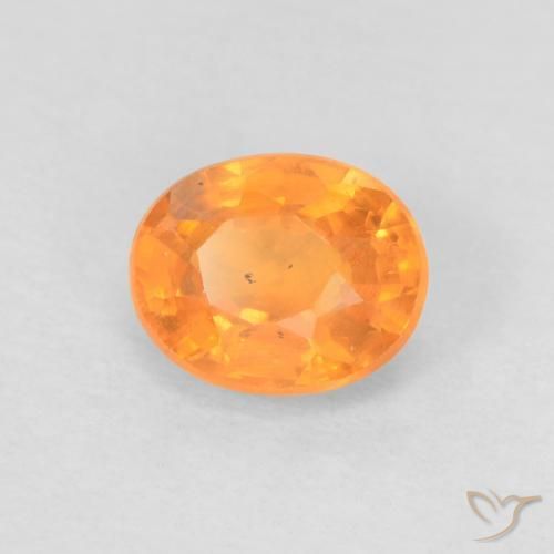 Hilo de espesartita Naranja claro natural de 0.57 ct, Ovalada, VVS-VS
