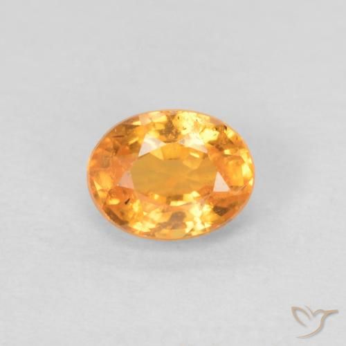 0.45ct Natural Naranja albaricoque Hilo de espesartita, Ovalada, VS