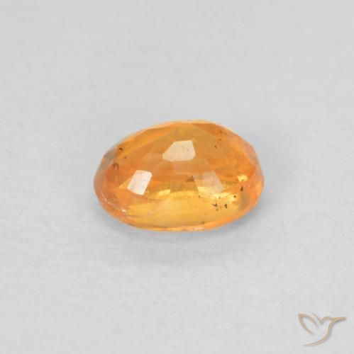 Hilo de espesartita Naranja albaricoque natural de 0.45 ct, Ovalada, VS