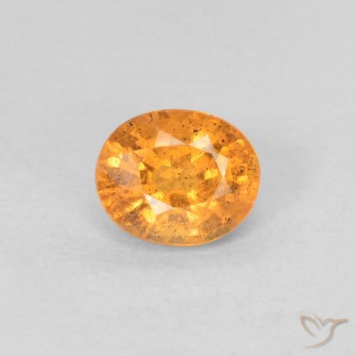 0.57ct Natural Naranja claro Hilo de espesartita, Ovalada, VS-SI