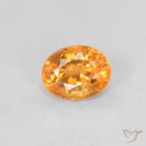 0.43ct Natural Naranja claro Hilo de espesartita, Ovalada, VS