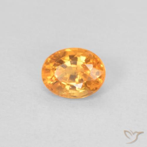 Hilo de espesartita Naranja claro natural de 0.43 ct, Ovalada, VS