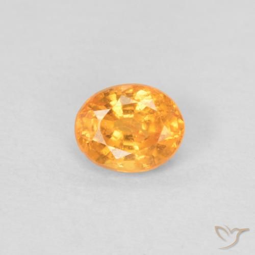 0.41ct Natural Naranja medio Hilo de espesartita, Ovalada, VS-SI
