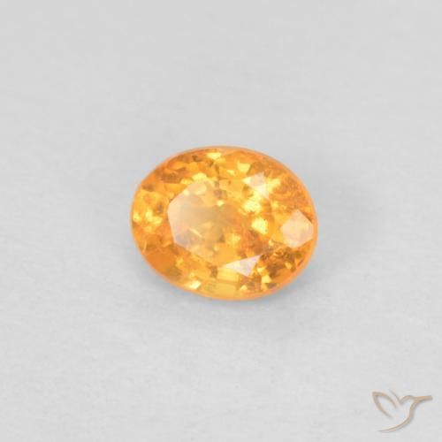 Hilo de espesartita Naranja medio natural de 0.41 ct, Ovalada, VS-SI
