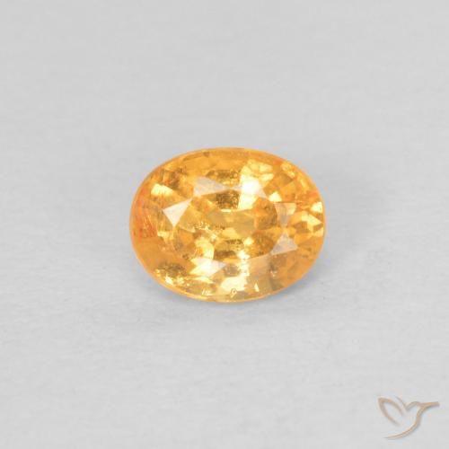 0.40ct Natural Naranja medio Hilo de espesartita, Ovalada, VS-SI