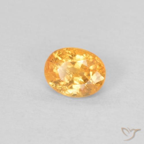 Hilo de espesartita Naranja medio natural de 0.40 ct, Ovalada, VS-SI