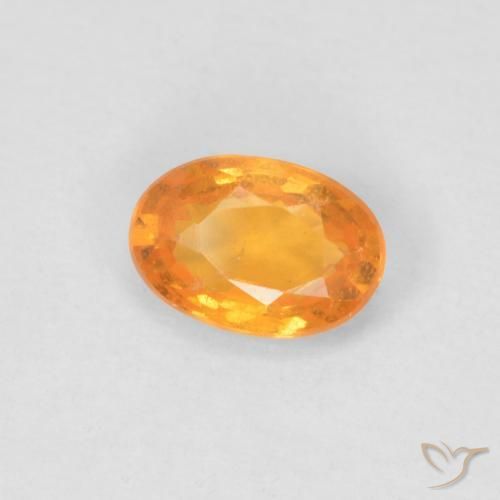 Hilo de espesartita Naranja intenso natural de 0.64 ct, Ovalada, VS