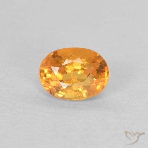 0.35ct Natural Naranja medio Hilo de espesartita, Ovalada, VS