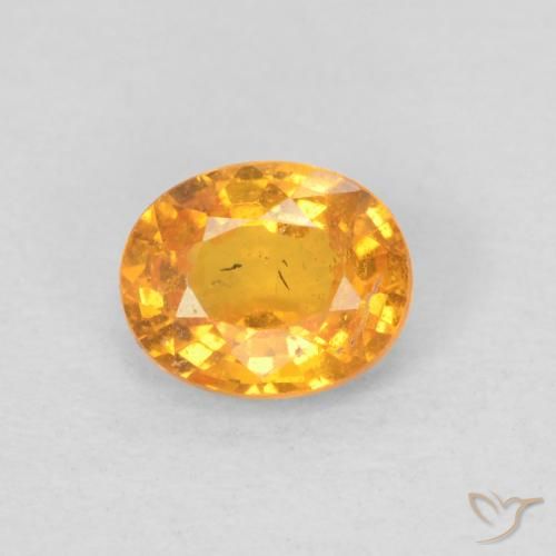 0.48ct Natural Naranja medio Hilo de espesartita, Ovalada, VS