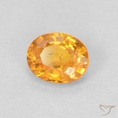 Hilo de espesartita Naranja medio natural de 0.48 ct, Ovalada, VS