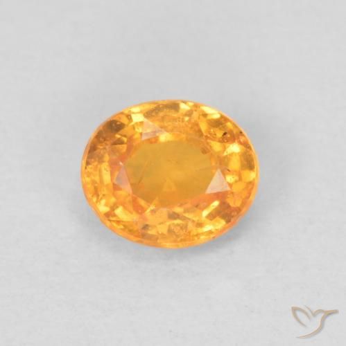 0.45ct Natural Naranja medio Hilo de espesartita, Ovalada, VS