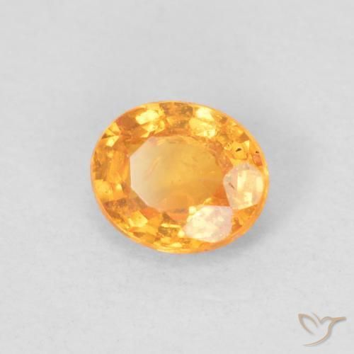 Hilo de espesartita Naranja medio natural de 0.45 ct, Ovalada, VS