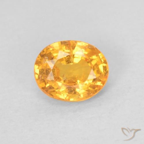 0.44ct Natural Naranja albaricoque Hilo de espesartita, Ovalada, VS
