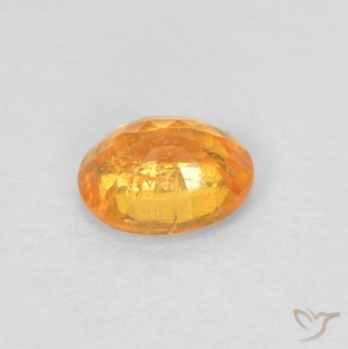 Hilo de espesartita Naranja albaricoque natural de 0.44 ct, Ovalada, VS
